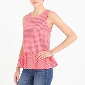 🤩NWT J. Crew Factory Printed Bow-Back Peplum Tank